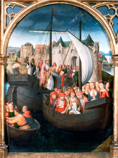 聖ウルスラ神殿、バーゼルを出発、1489 作： Hans Memling
