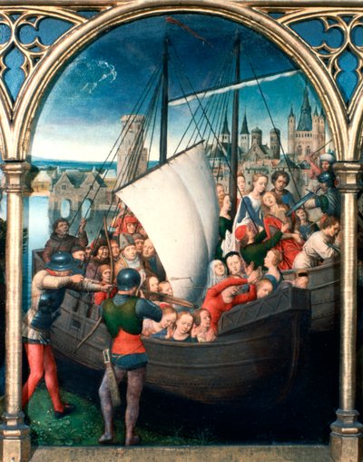 聖ウルスラ神殿、殉教、1489年 作： Hans Memling