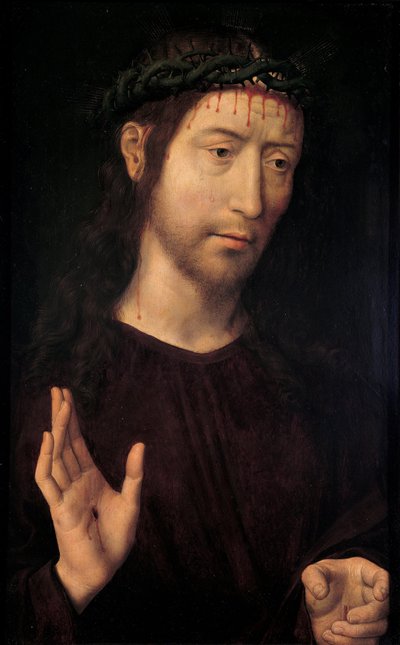 悲しみの男の祝福、1480-1490 作： Hans Memling