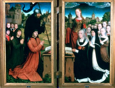 家族モレルのトリプティック、1484 作： Hans Memling