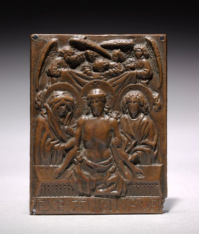 聖母マリアと聖ヨハネ、1427-1467によってサポートされている死んだキリスト。 作： Hans Multscher