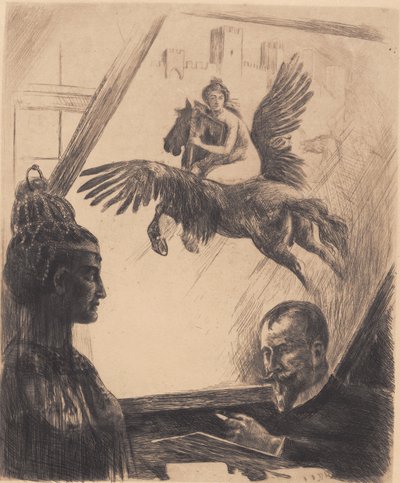 寓意的な自画像 作： Hans Nikolaj Hansen