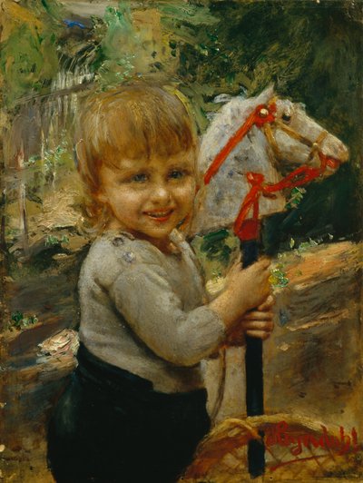 趣味の馬を持つ少年 作： Hans Olaf Heyerdahl