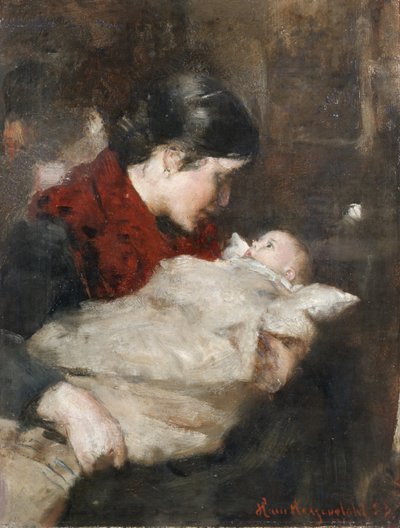 母と子 作： Hans Olaf Heyerdahl