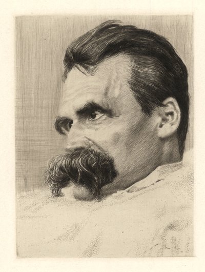 フリードリヒ・ニーチェの肖像、1899-1900 作： Hans Olde