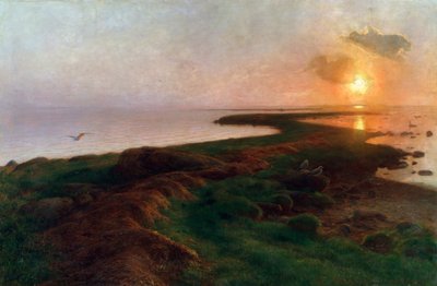 「ラグーンの夕日」、1897年。 作： Hans Ole Brasen