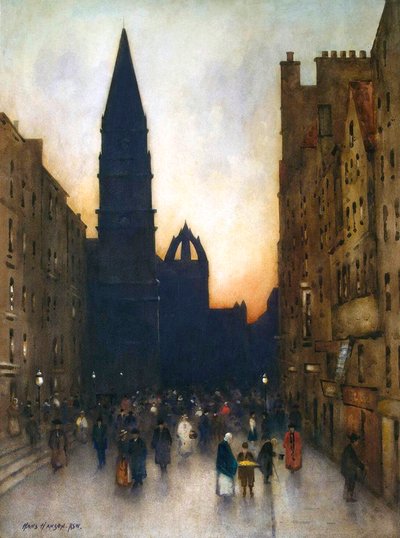 都市景観」、c1900。 作： Hans Peter Hansen