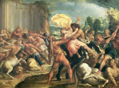 ヘラクレス、デイアネイラ、ケンタウロスユーリオン、1600年頃 作： Hans Rottenhammer