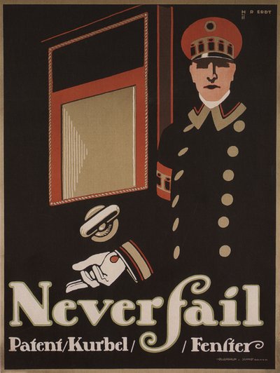 1911年、窓は決して失敗しない 作： Hans Rudi Erdt