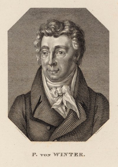 作曲家ピーター・フォン・ウィンターの肖像 1754-1825年、c. 1830年。 作： Hans Rudolf Rahn