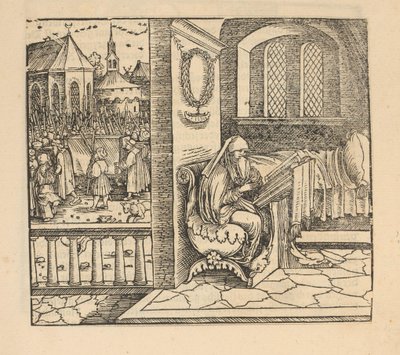 祈る女と葬列 作： Hans Schäufelein (possibly)