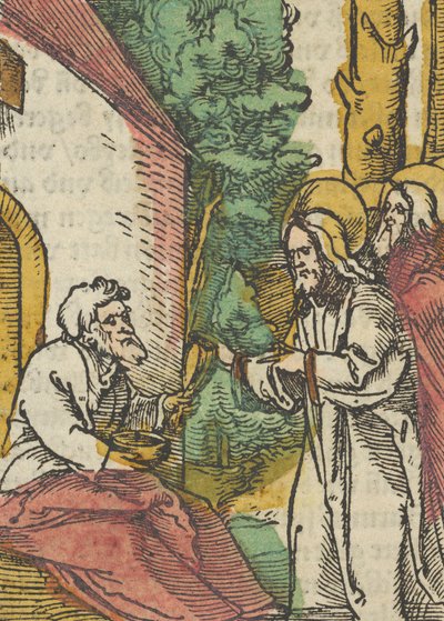 ダスプレナリウム、1517年からのライパーを癒すキリスト。 作： Hans Schäufelein the Elder