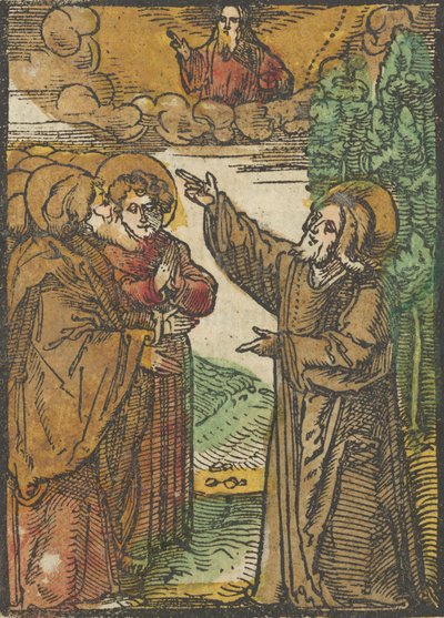 父への帰還について語るキリスト、Das Plenarium、1517年より。 作： Hans Schäufelein the Elder
