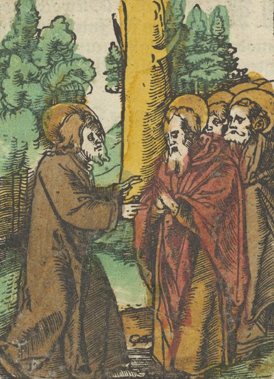 弟子たちを教えるキリスト、1、Das Plenarium、1517年より。 作： Hans Schäufelein the Elder