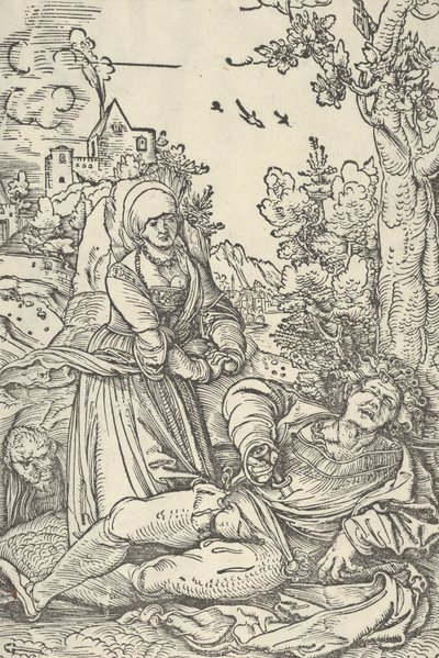ピラマスとシスベ、カリフォルニア州。 1509-10。 作： Hans Schäufelein the Elder