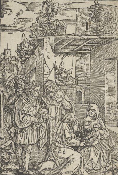 賢者の礼拝、エワンゲリと手紙、1512年より。 作： Hans Schäufelein the Elder