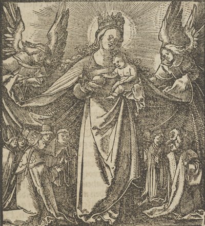 Hymmelwagen auff dem, wer wol leben..., 1517 の慈悲の聖母。 作： Hans Schäufelein the Elder