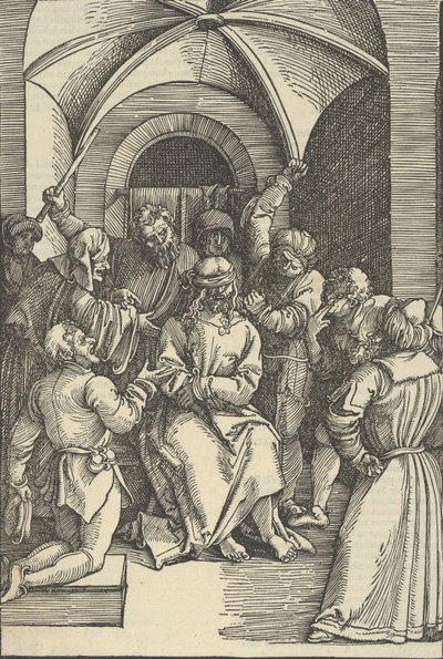 私たちの主イエス・キリストの情熱の鏡からのキリストの嘲笑、1507. 作： Hans Schäufelein the Elder