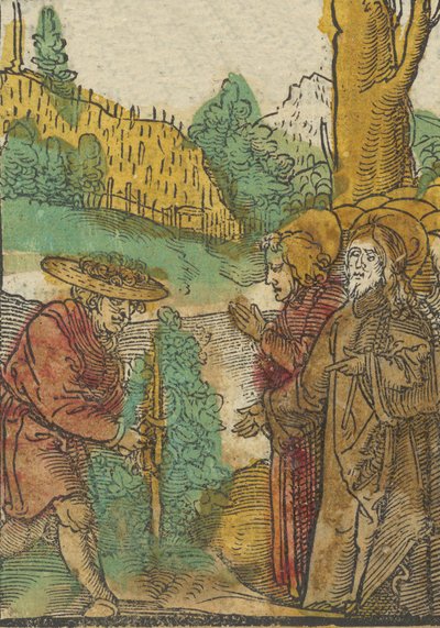 Das Plenarium、1517年からのブドウ園の労働者のたとえ話。 作： Hans Schäufelein the Elder