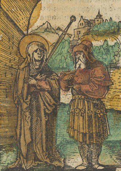 Das Plenarium、1517年からのMater DolorosaとSimeonとしての聖母。 作： Hans Schäufelein the Elder