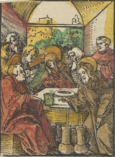 1517年のダスプレナリウムからのカナでの結婚式。 作： Hans Schäufelein the Elder