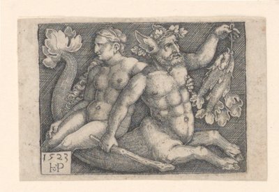 トリトンとニンフ 作： Hans Sebald Beham