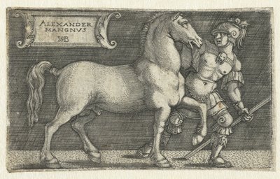 アレキサンダー大王と馬のブケファルス Alexander Mangnvs (オブジェクトのタイトル) 作： Hans Sebald Beham