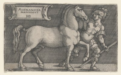 アレキサンダー大王ブケパロス、c.1531-1550（彫刻） 作： Hans Sebald Beham