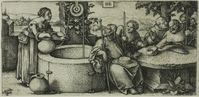 キリストとサマリアの女 作： Hans Sebald Beham