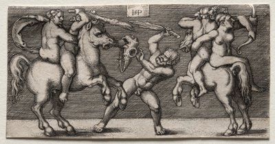 三人の戦闘、1546-1547。 作： Hans Sebald Beham