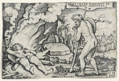 1548年のヘラクレスの死 作： Hans Sebald Beham