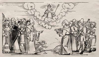 ルターとカトリック神学者の間の論争 作： Hans Sebald Beham