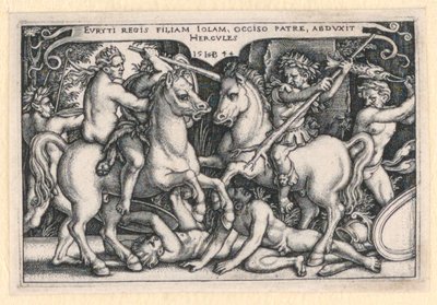 イオーレを誘拐するヘラクレス 作： Hans Sebald Beham