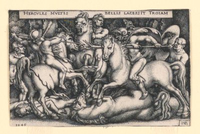 トロイア人と戦うヘラクレス 作： Hans Sebald Beham