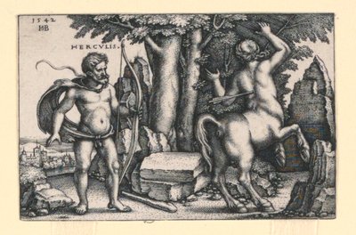 ネッススを殺すヘラクレス 作： Hans Sebald Beham