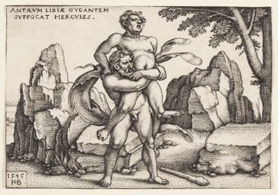 ヘラクレスとアンタイオス 作： Hans Sebald Beham