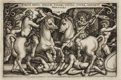 『ヘラクレスの労働』よりヘラクレスとイオーレ 作： Hans Sebald Beham