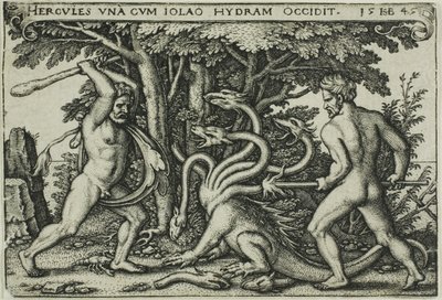 「ヘラクレスの労働」より「ヘラクレスとヒドラ」 作： Hans Sebald Beham
