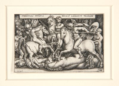 トロイア人を倒すヘラクレス 作： Hans Sebald Beham