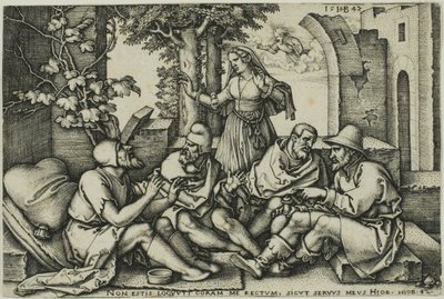 友達との仕事の会話 作： Hans Sebald Beham