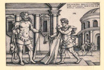 ネススのローブをヘラクレスに届けるリチャス 作： Hans Sebald Beham