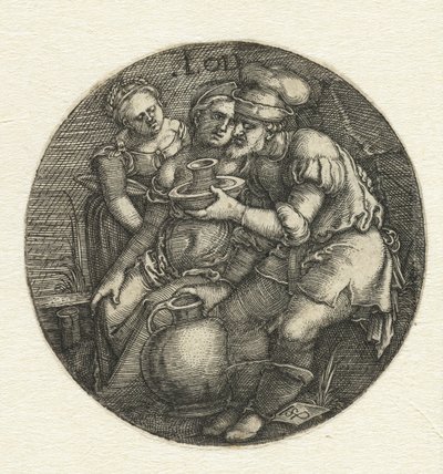 ロトと娘たち 作： Hans Sebald Beham