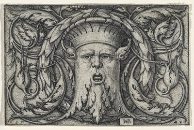 マスカロン、1543年（敷き紙に彫刻） 作： Hans Sebald Beham