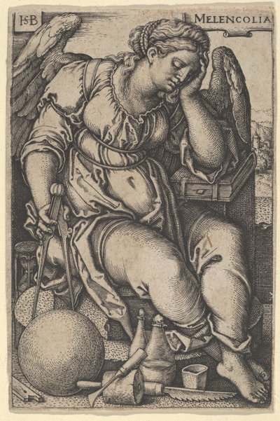 メランコリア、1500〜50年頃（彫刻） 作： Hans Sebald Beham