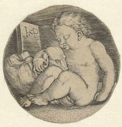 犬と裸の女の子 作： Hans Sebald Beham