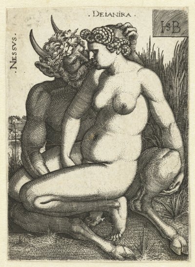 Nessus en Deïnira Nessvs Deianira (オブジェクトのタイトル) 作： Hans Sebald Beham