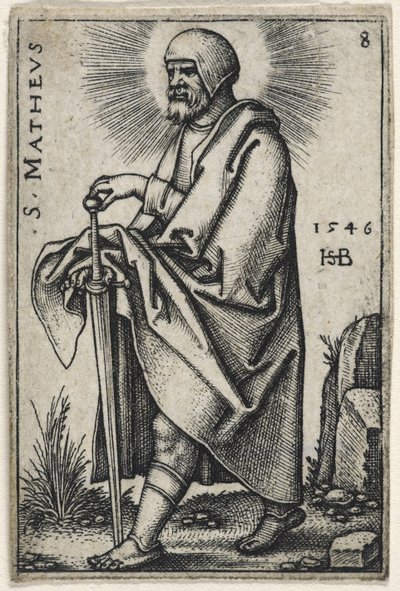 聖マタイ、1541-46 作： Hans Sebald Beham