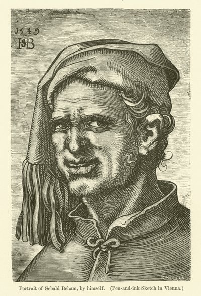 ドイツの画家で版画家のセバルドベハムの自画像 作： Hans Sebald Beham
