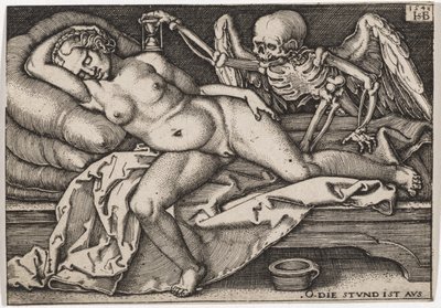 眠る少女と死、1548 作： Hans Sebald Beham