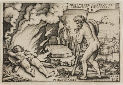 「ヘラクレスの労働」より「ヘラクレスの死」 作： Hans Sebald Beham